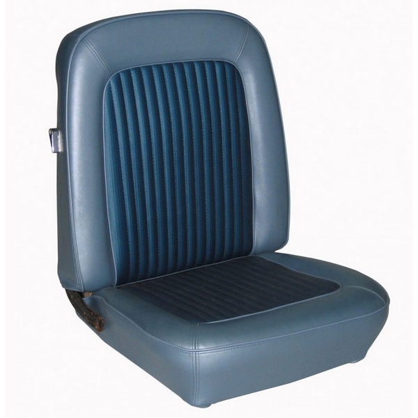 1968-77 Bronco Rep Seat Uphs 1Pr. Black w/B&W Orange Houndstooth